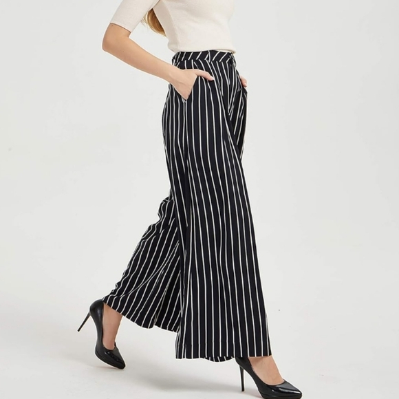 Tronjori striped wide leg pants - Picture 2 of 8
